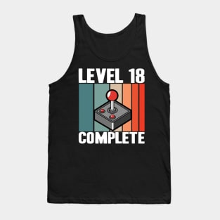 Level 18 Complete 18th Birthday 18 Years Gamer 2002 Tank Top